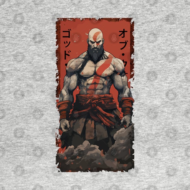 Kratos Ukiyo-e by RetroPandora